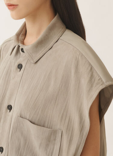 Fabiana Filippi Pleated suede bomber jacket, clay CLAY PLD275F672L3580000