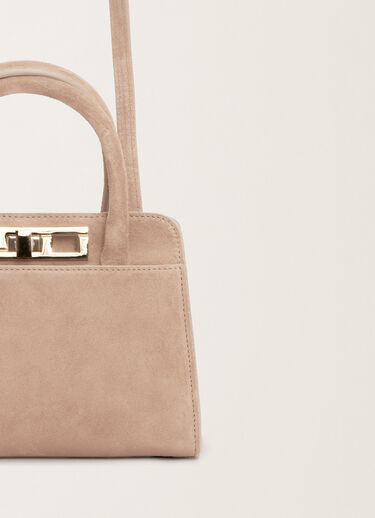 Fabiana Filippi Small suede handbag, smoke pink PINK BGD215A853L8070000