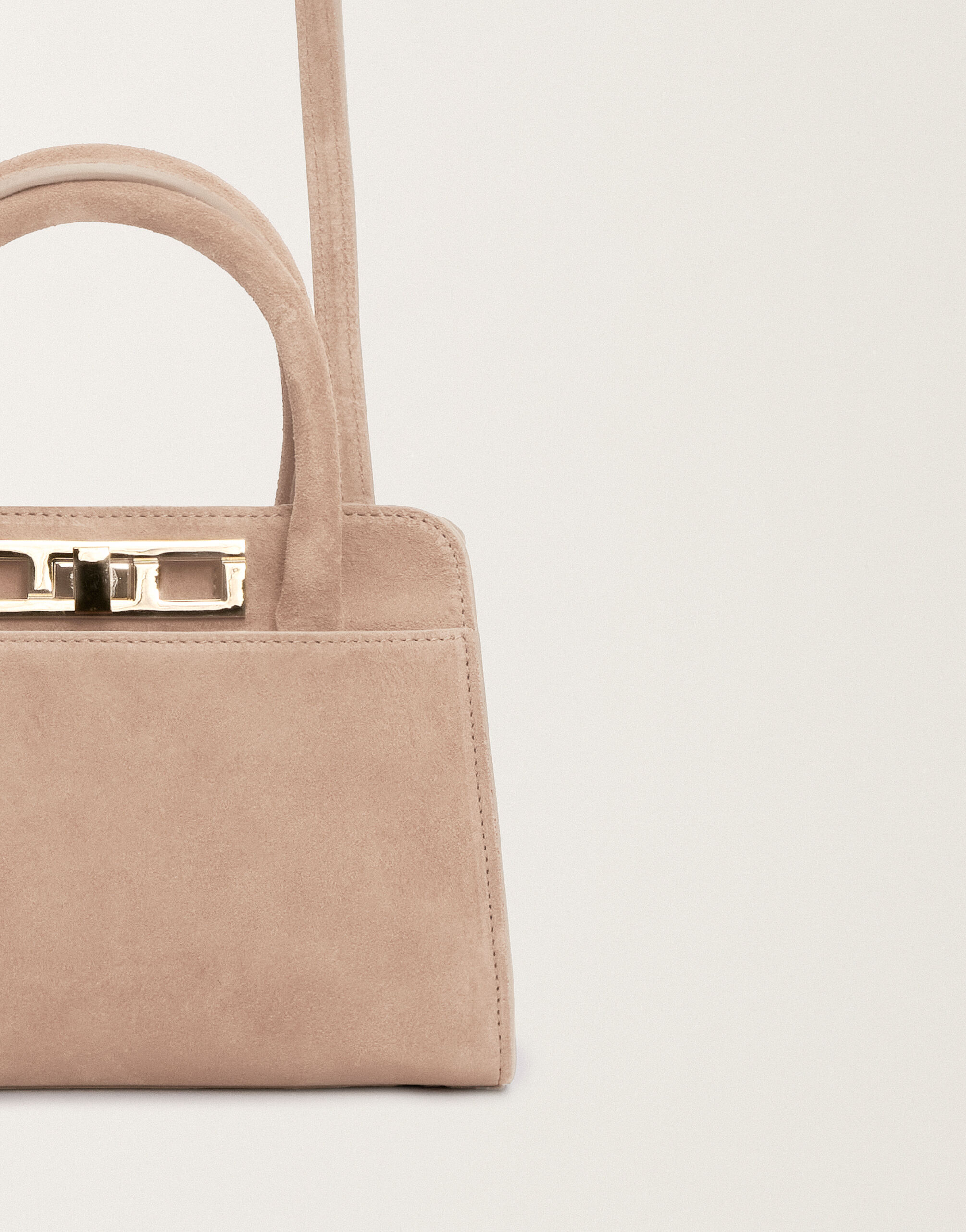 Fabiana Filippi Small suede handbag, smoke pink PINK BGD215A853L8070000
