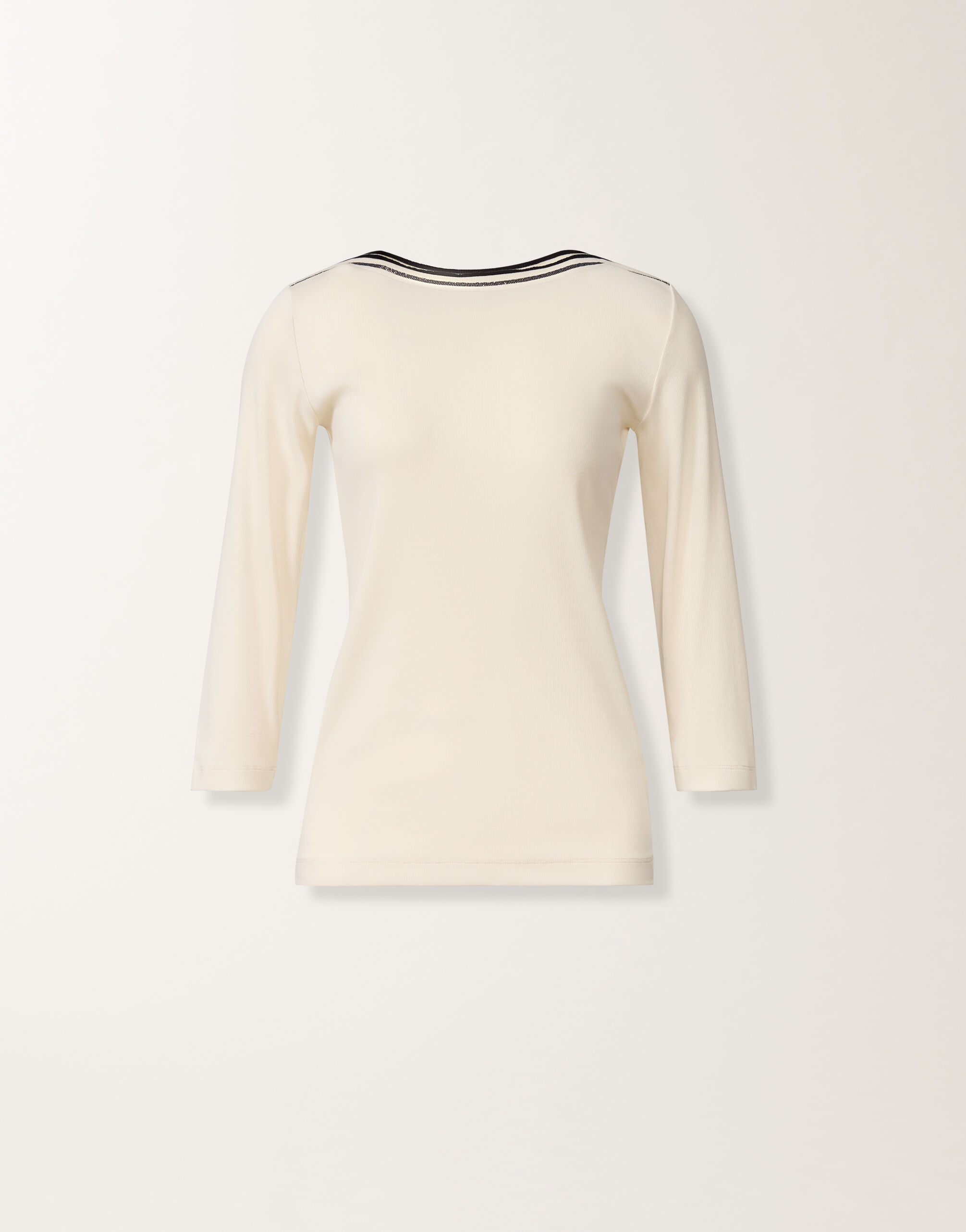 Fabiana Filippi Marinière T-shirt in butter and midnight blue jersey MIDNIGHT BLUE JED276F563M2030000