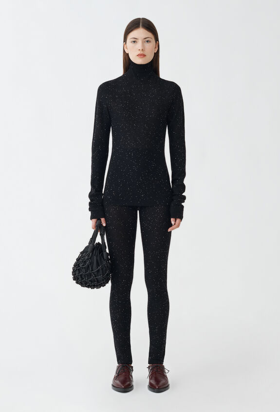 Fabiana Filippi TURTLE NECK SLIM FIT SWEATER BLACK MAD214F045D7220000