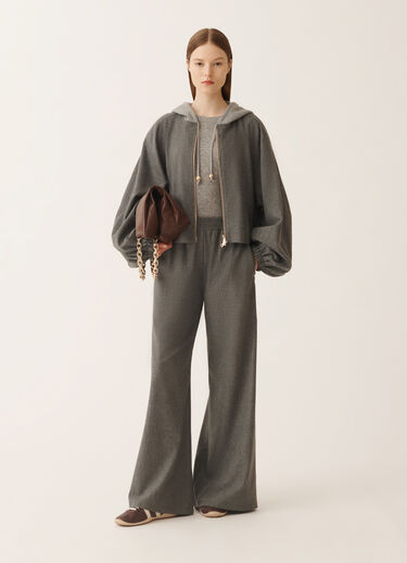 Fabiana Filippi Pantalon Amelia en flanelle, rock Gris PAD225F291D1860000