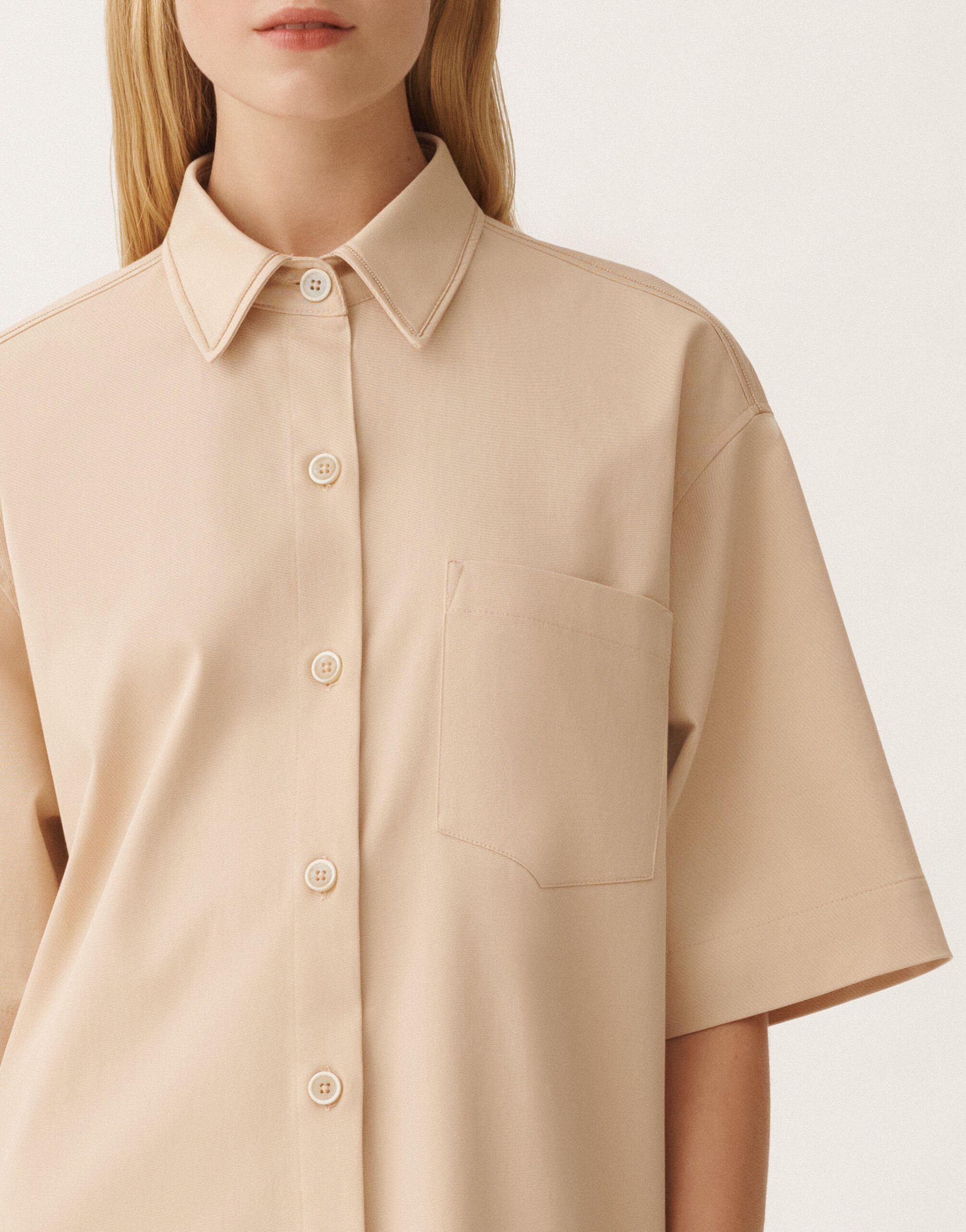 Fabiana Filippi Cotton gabardine mini dress, sand BROWN ABD265F229L1920000