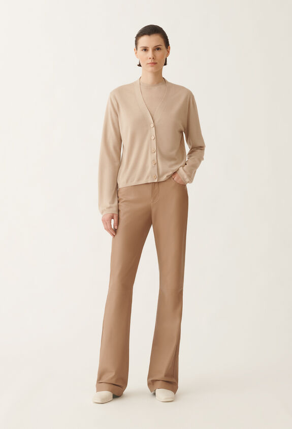 Fabiana Filippi Cashmere and silk cardigan, maple BEIGE MAD215F009N9070000