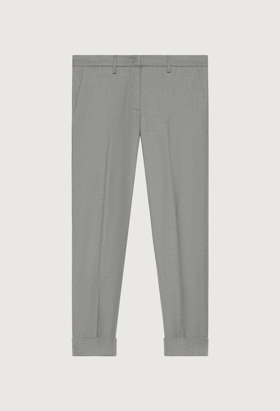 Flannel trousers, rock grey Pants for Women