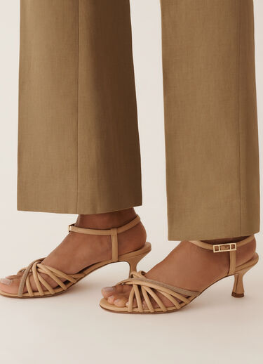 Fabiana Filippi Nappa leather sandal with heel, maple ACER ASD276A869M0120000