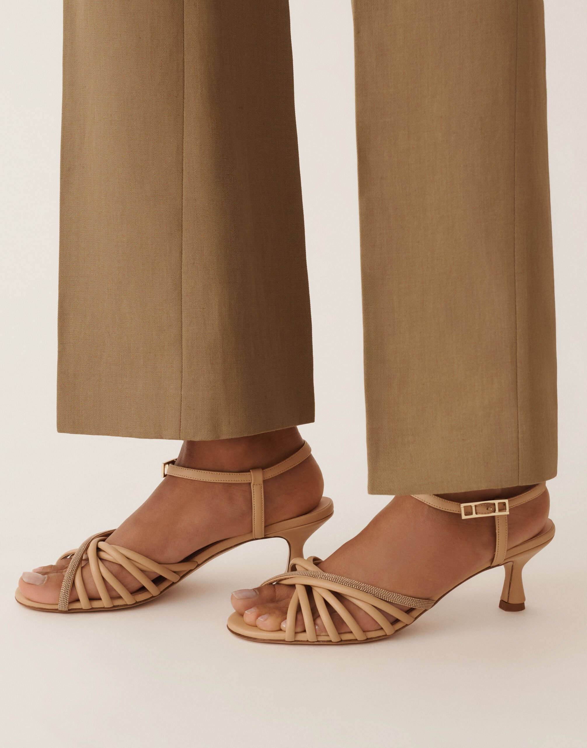 Fabiana Filippi Nappa leather sandal with heel, maple ACER ASD276A869M0120000