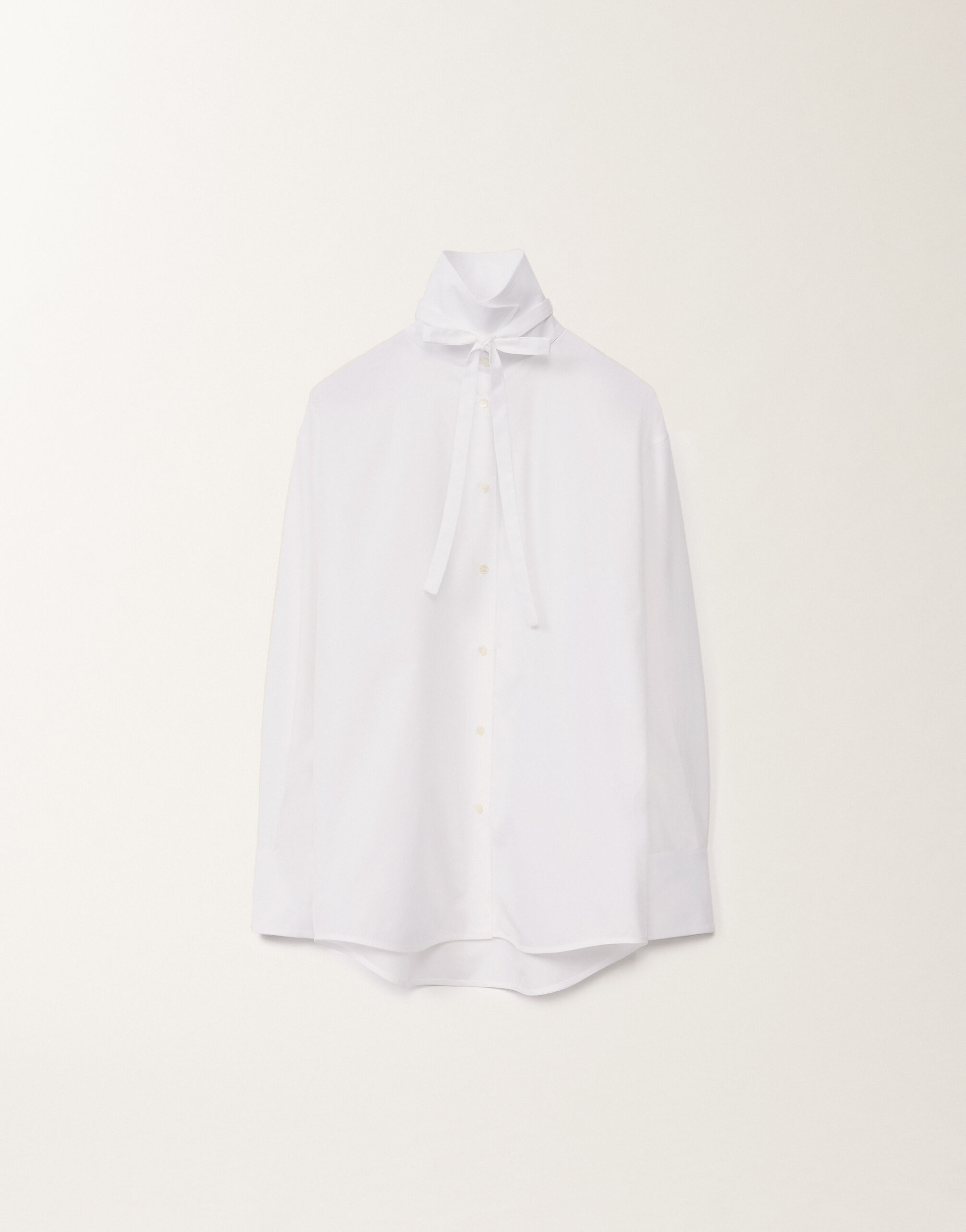Poplin boyfriend shirt, optical white for Women | Fabiana