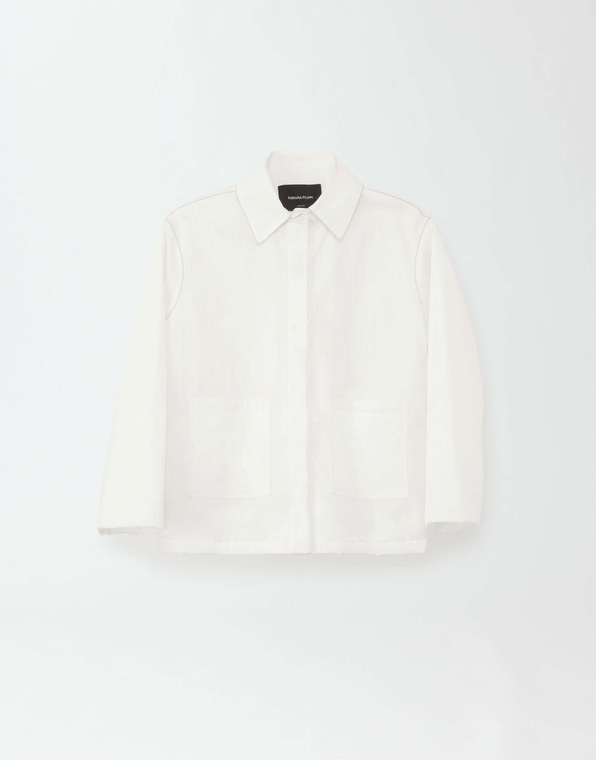 Fabiana Filippi Veste-chemise matelassée, blanc PLD274F583I9080000