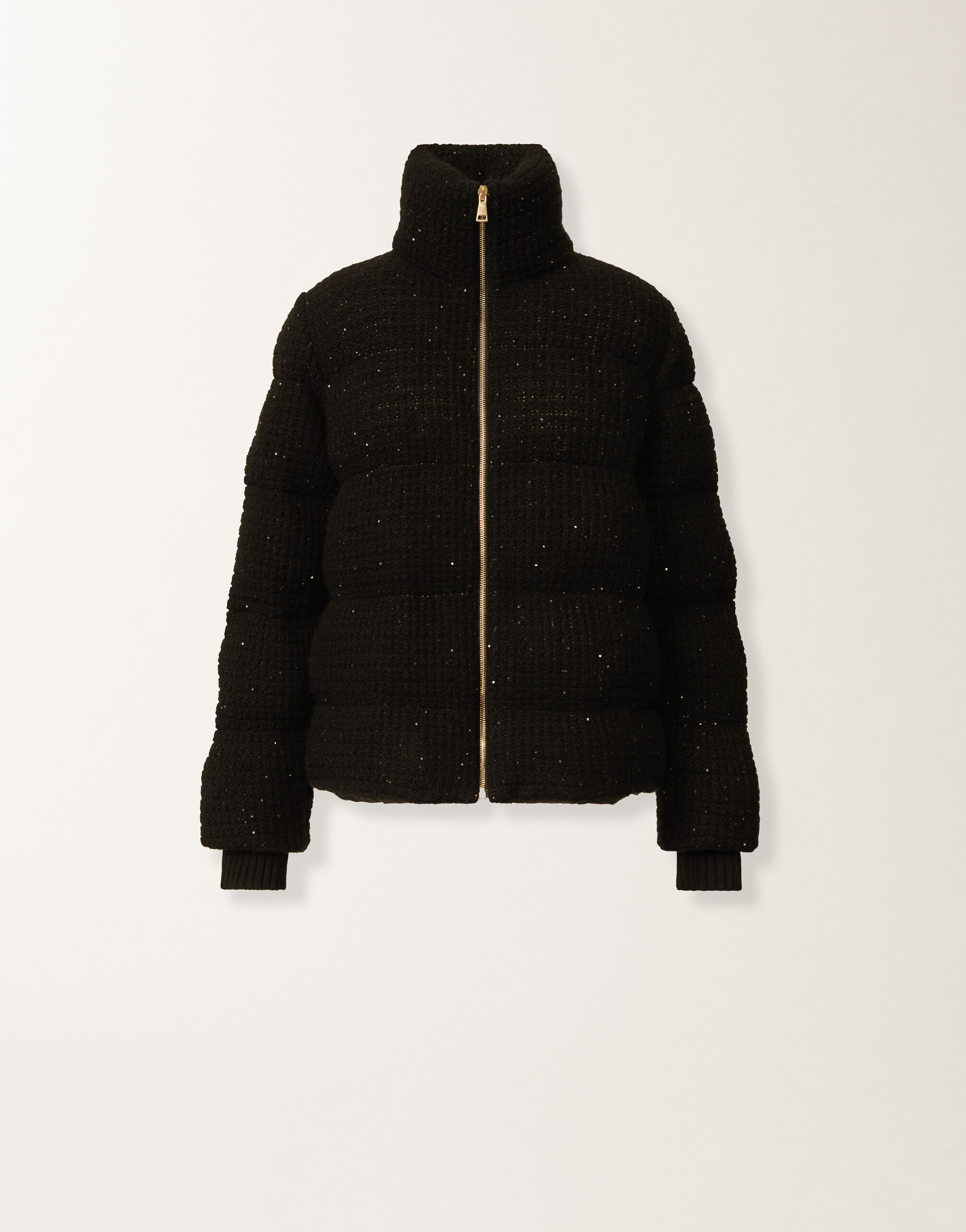Fabiana Filippi Chaqueta de plumón en lana y seda con lentejuelas, negro Negro CTD225F672L6170000