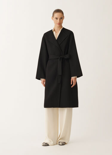 Fabiana Filippi Double wool coat, black BLACK CTD265F243D8040000