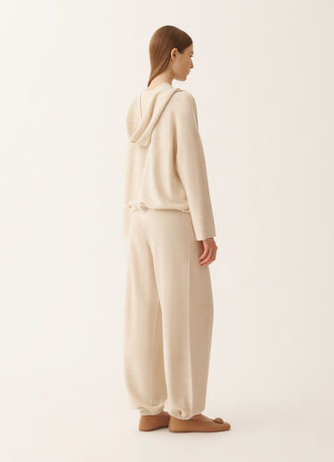 Fabiana Filippi Hooded sweater in wool, cotton, and lurex, cream Butter MAD266F040L7660000