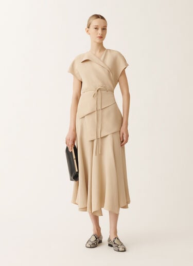Fabiana Filippi Wickeltop aus Leinen und Viskose, sand SAND TPD275F731D5440000