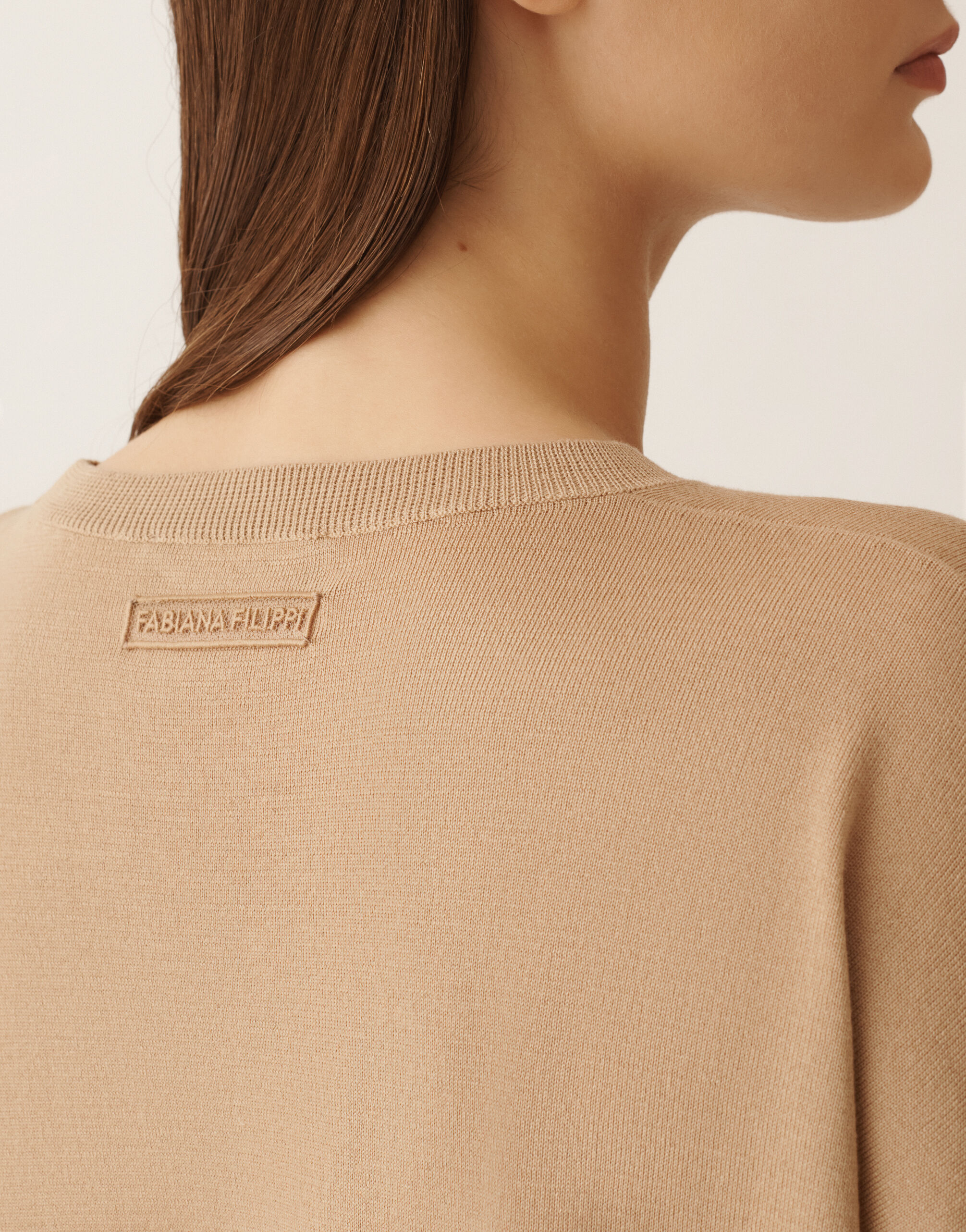 Fabiana Filippi Silk and cotton sweater, maple ACER MAD276F475N8210000