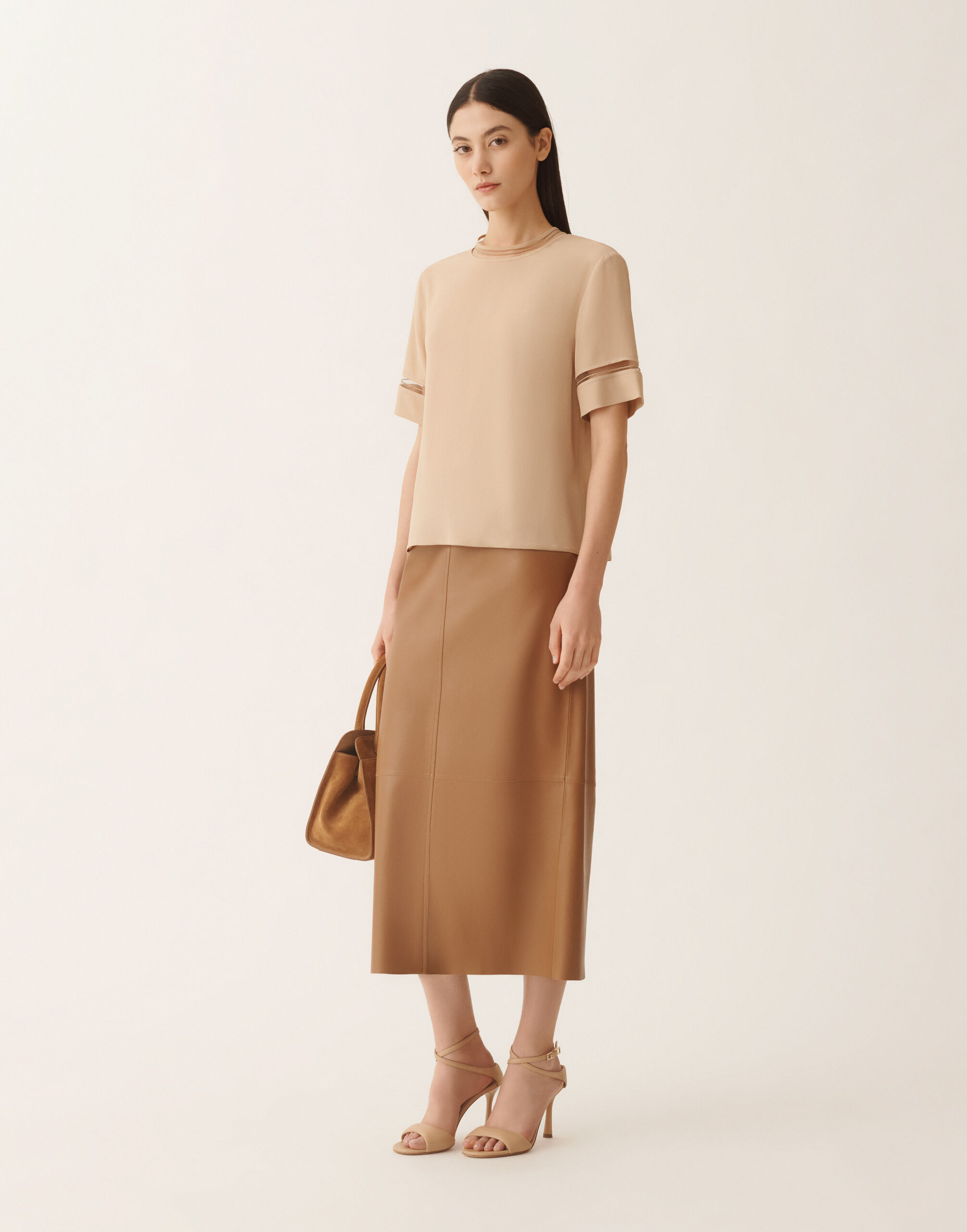 レディースCrepe de chine top, maple Tシャツ&トップス | Fabiana