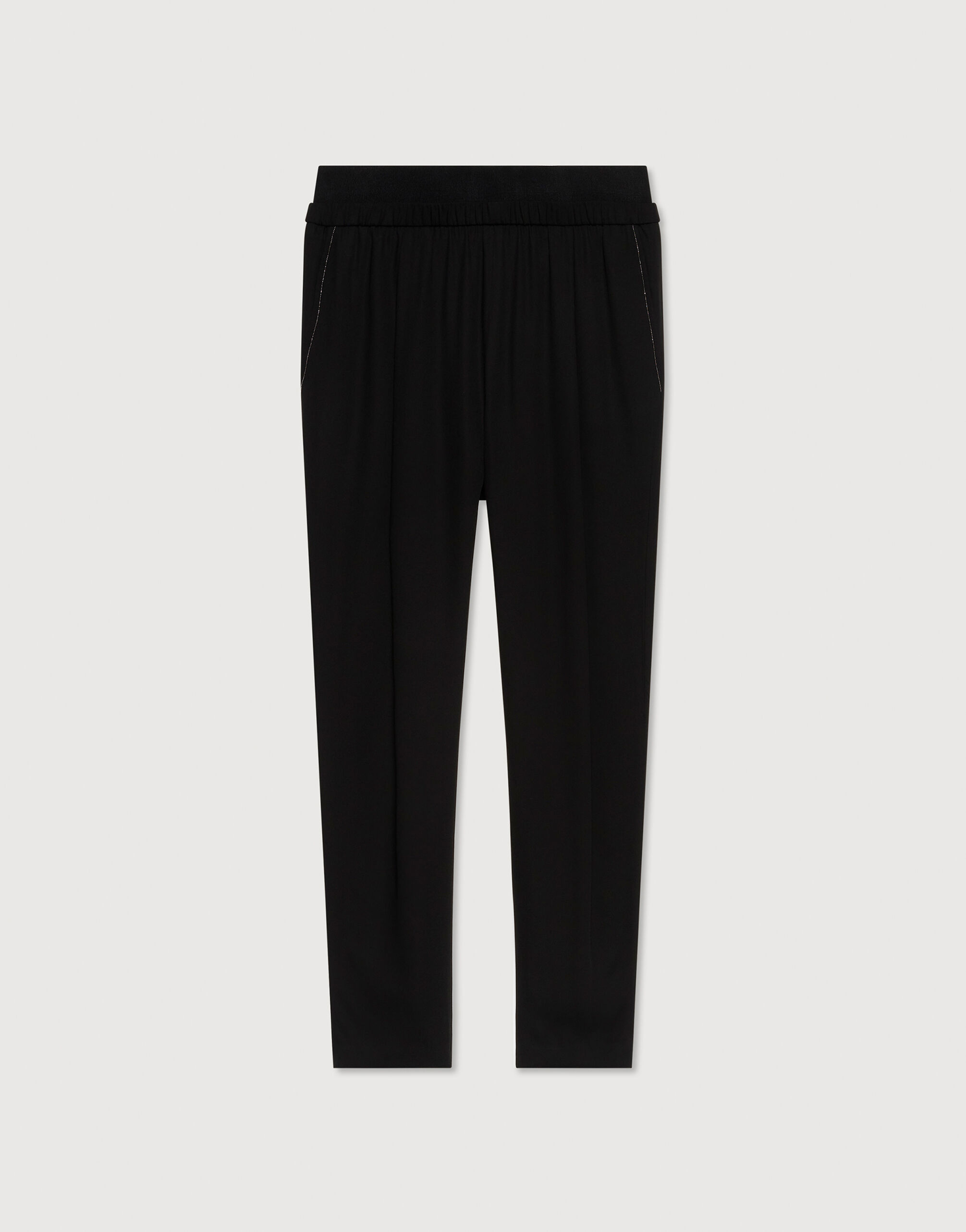 Pantalon best sale crepe noir