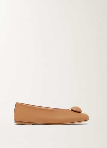 Fabiana Filippi Nappa leather ballet flat, leather sole Brown ASD266A807M0160000