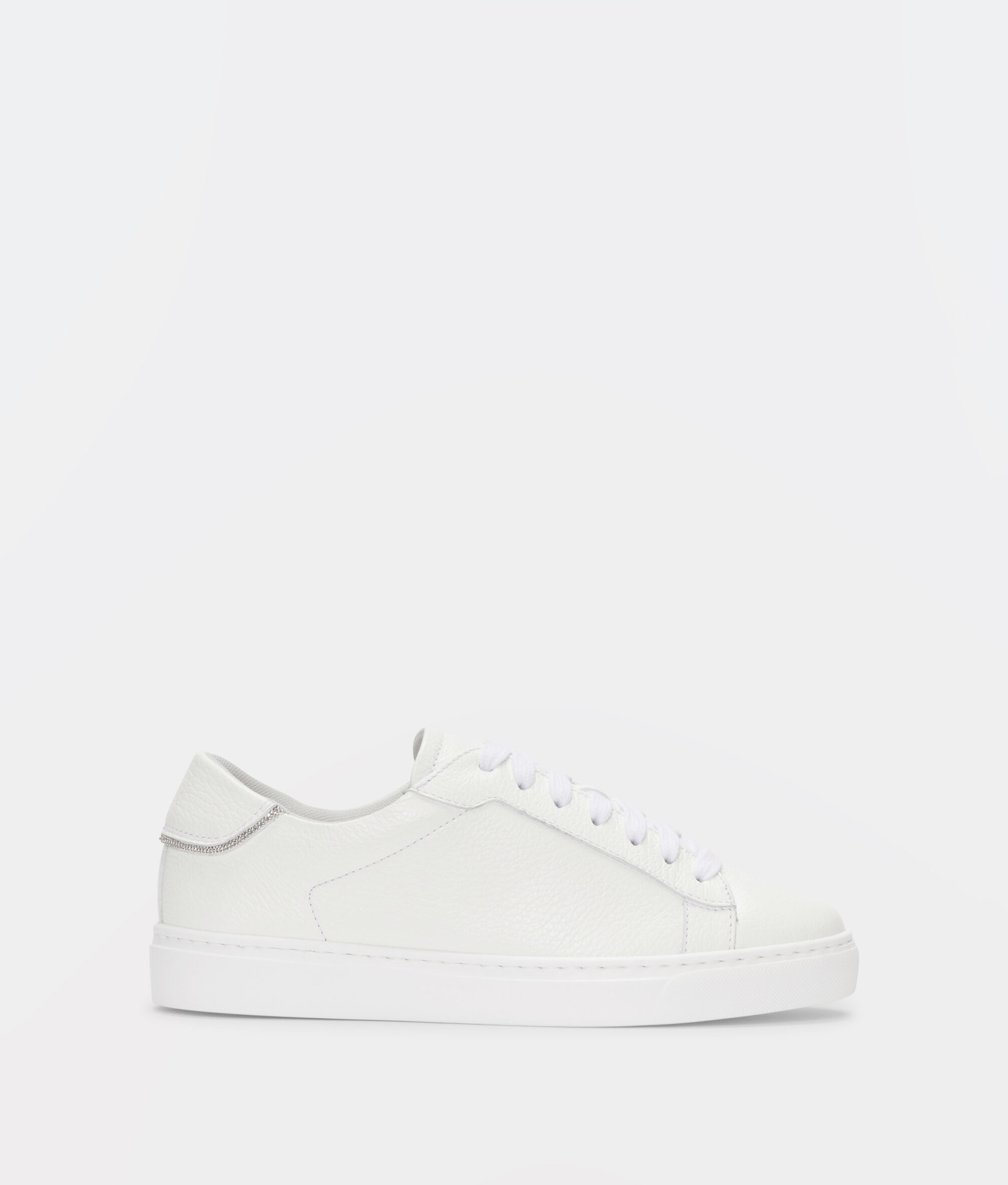 Fabiana Filippi GRAINED LEATHER SNEAKERS AND DIAMOND-CUT THREAD ASD274A906H1300000