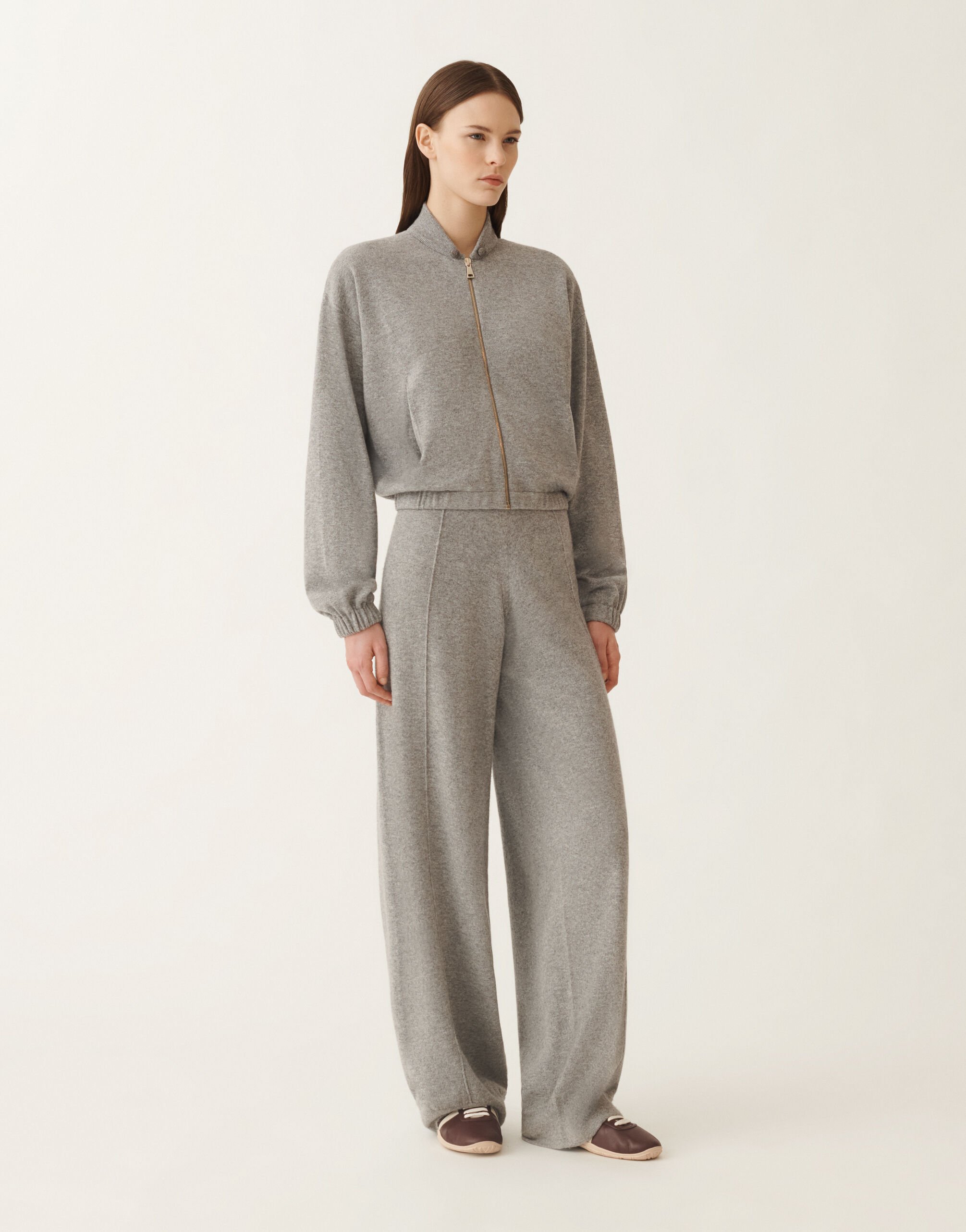 Fabiana Filippi Bomberjacke aus Platinum, felsgrau Grau MAD215F045L5170000