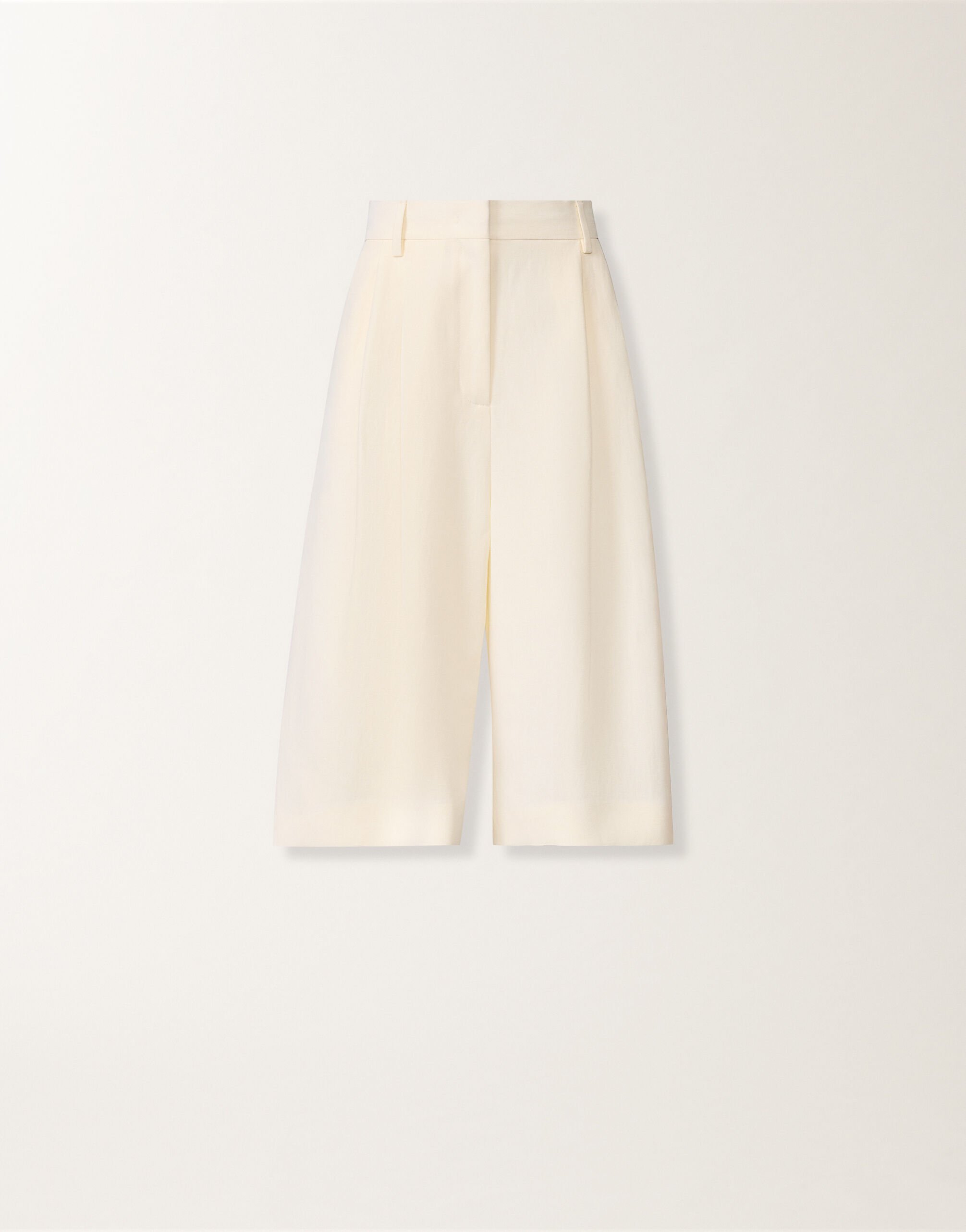 Fabiana Filippi Fluid linen and viscose Bermuda shorts, in a butter hue BUTTER PAD276F794M1500000