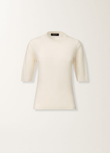 Fabiana Filippi Wollpullover mit Pailletten, weiß Weiß MAD215F088L5570000