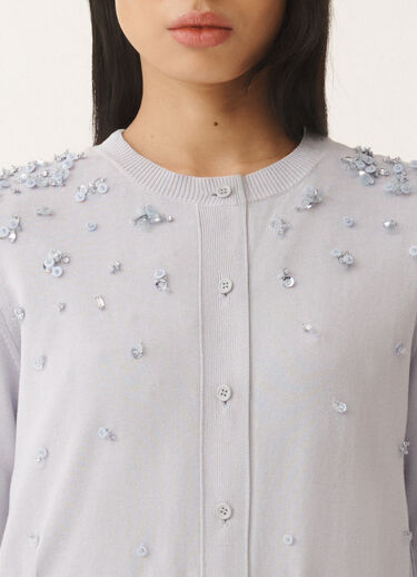 Fabiana Filippi Cotton cardigan, mauve LAVENDER MAD275F543L3350000