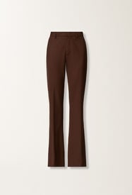 Fabiana Filippi Pantalon en laine froide, ébène BRUN PAD215F348D6200000