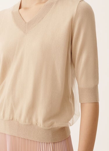 Fabiana Filippi Pullover aus Wolle und Baumwolle, Ahorn Beige MAD266F008L9220000