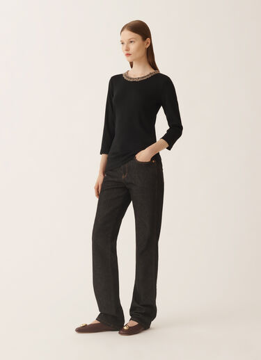 Fabiana Filippi T-shirt in jersey, nero Nero JED225F598L6940000