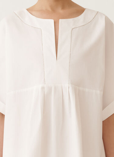 Fabiana Filippi Stretch poplin dress, optical white OPTICAL WHITE ABDC02F110H5450000