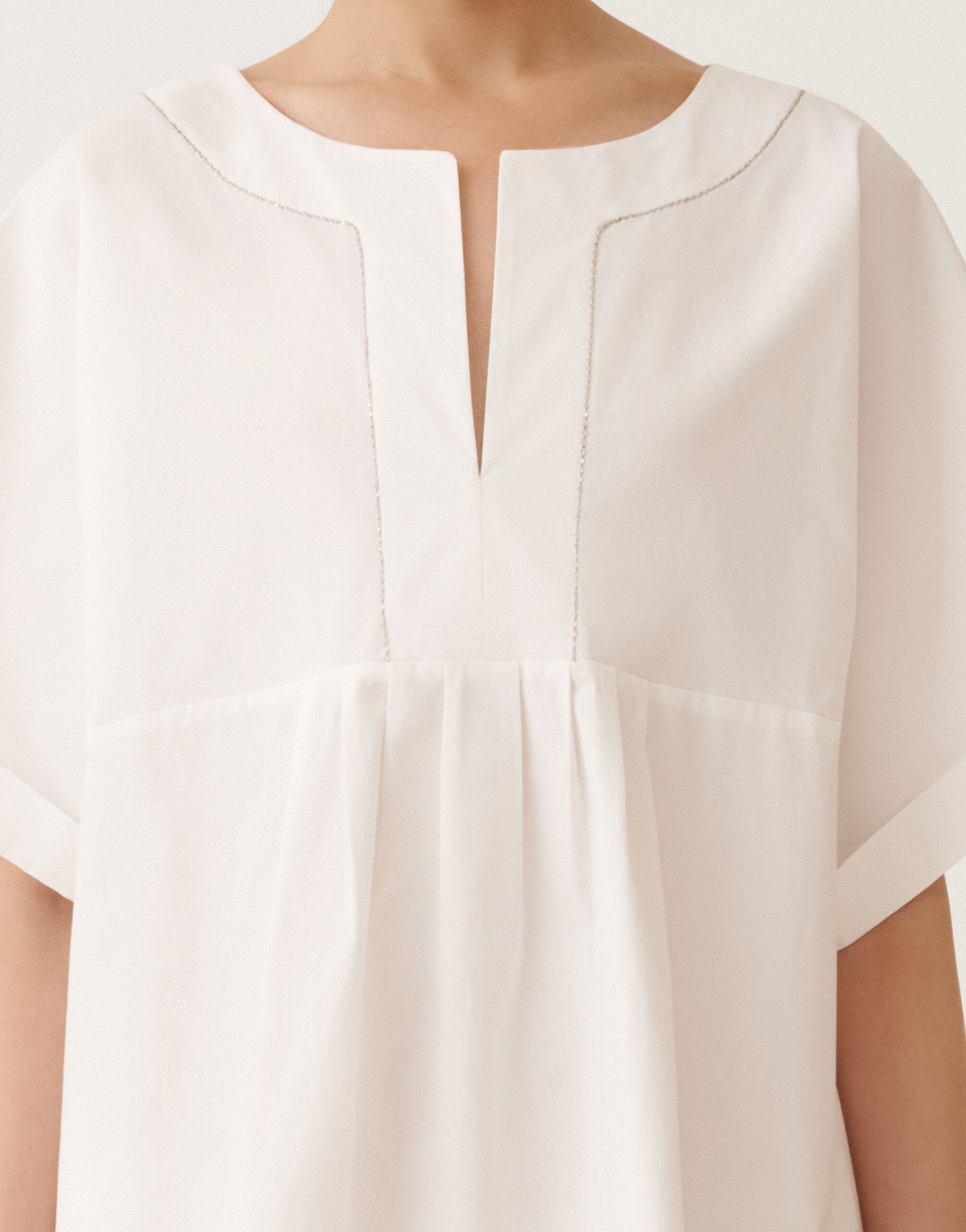 Fabiana Filippi Stretch poplin dress, optical white OPTICAL WHITE ABDC02F110H5450000