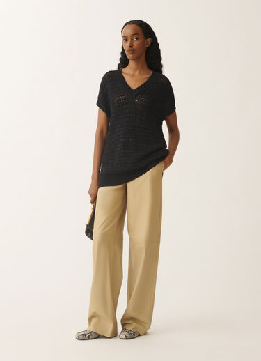 Fabiana Filippi Cotton sweater with sequins, midnight blue BLUE MAD275F572L3530000