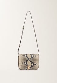 Fabiana Filippi Bolso messenger mini Eclissi de piel de becerro con estampado de pitón, masilla BLANCO BGD265A860L2520000
