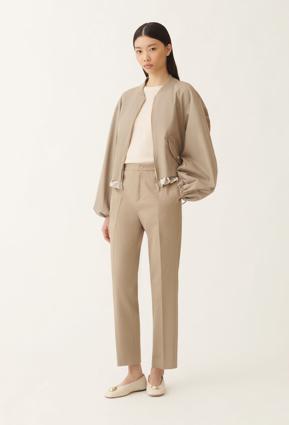 Fabiana Filippi Montefalco cotton gabardine trousers, olive GREEN PAD215F326L5150000