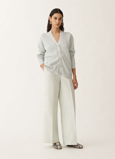 Fabiana Filippi Organic cotton and lurex cardigan, aqua green AQUAGREEN MAD275F496L4520000