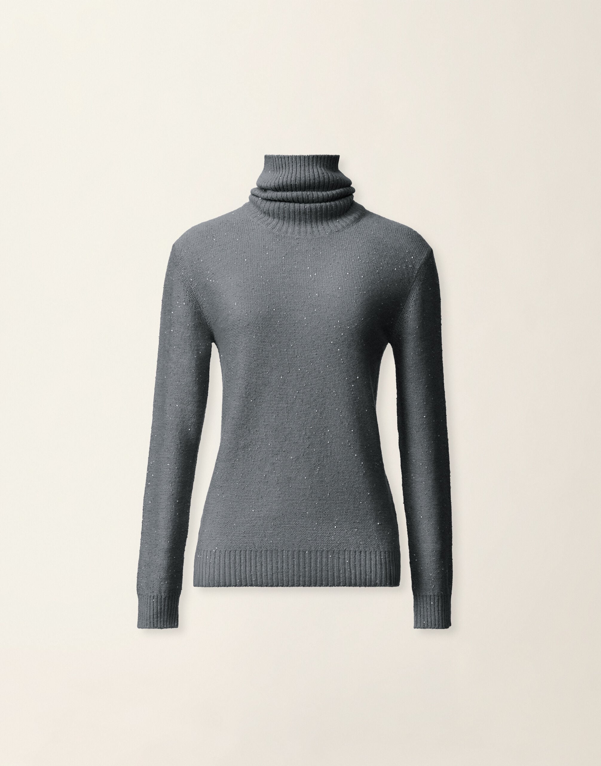 Sequin turtleneck sweater, charcoal Fabiana Filippi Sequin turtleneck sweater, charcoal Charcoal MAD226F098D2960000