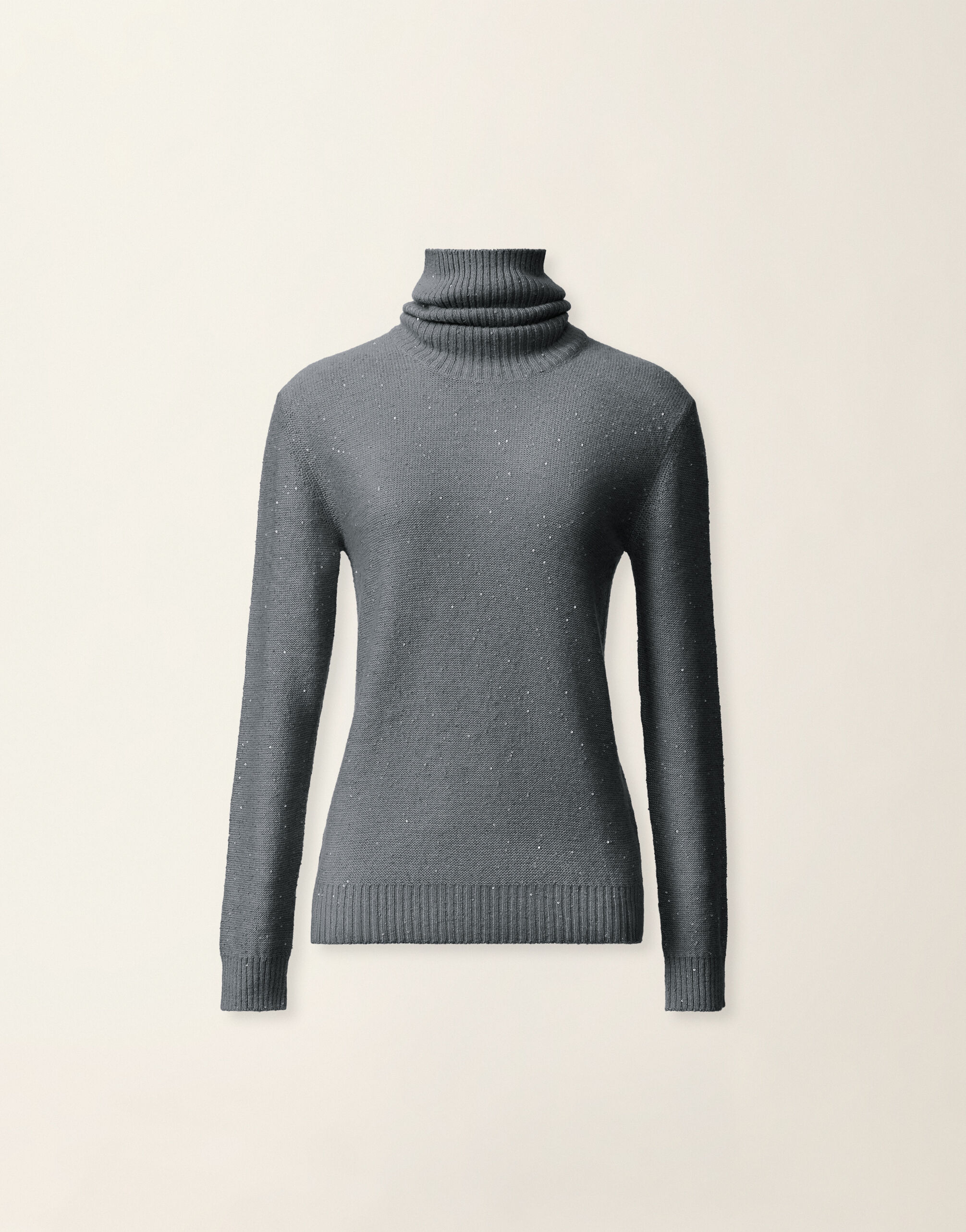 Sequin turtleneck sweater, charcoal Fabiana Filippi Sequin turtleneck sweater, charcoal Charcoal MAD226F098D2960000