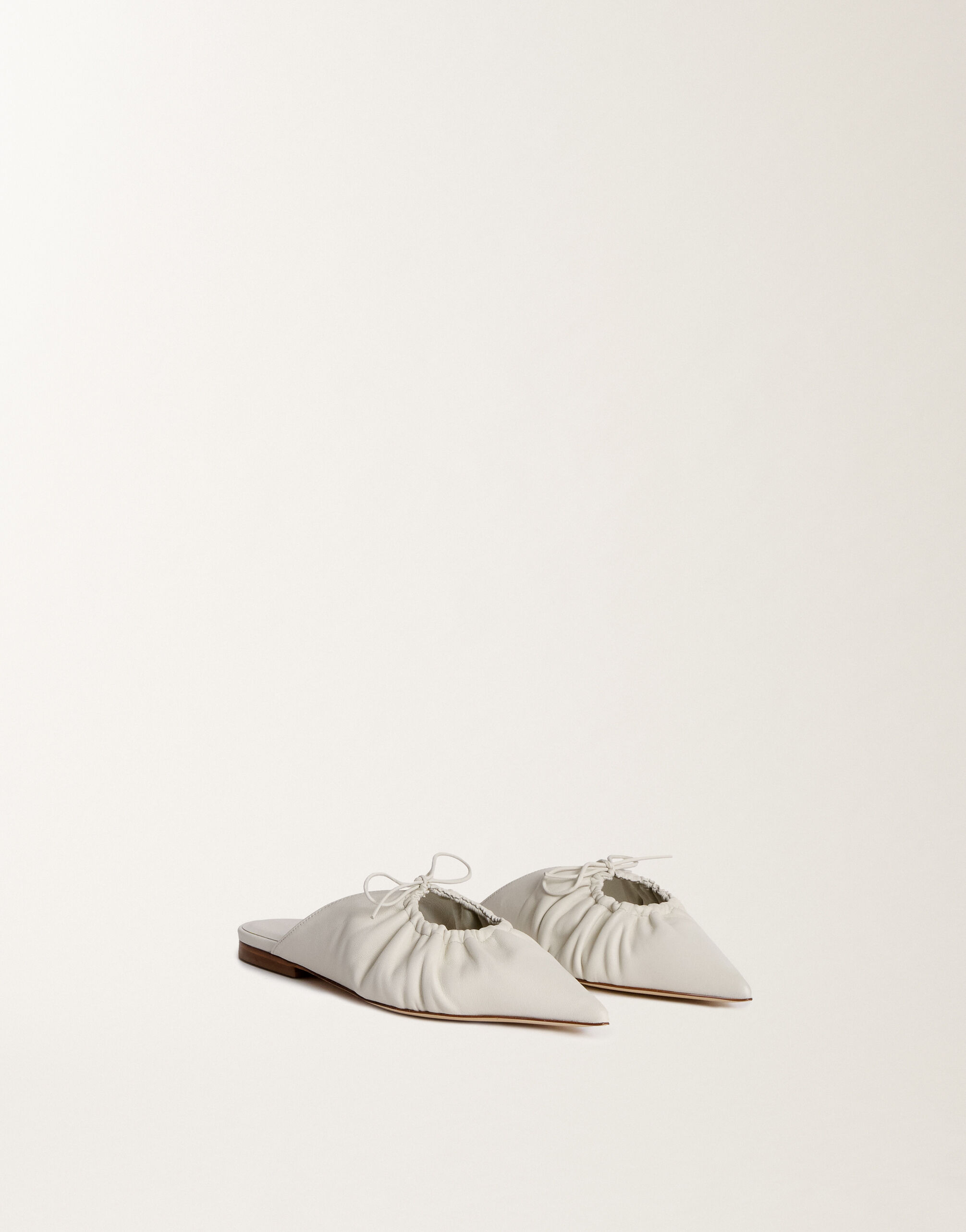 Fabiana Filippi Nappa leather pointed mules, butter BUTTER ASD275A133L2590000