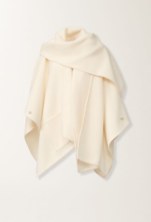 Fabiana Filippi Wool cloak, butter WHITE SAD215A884L8300000