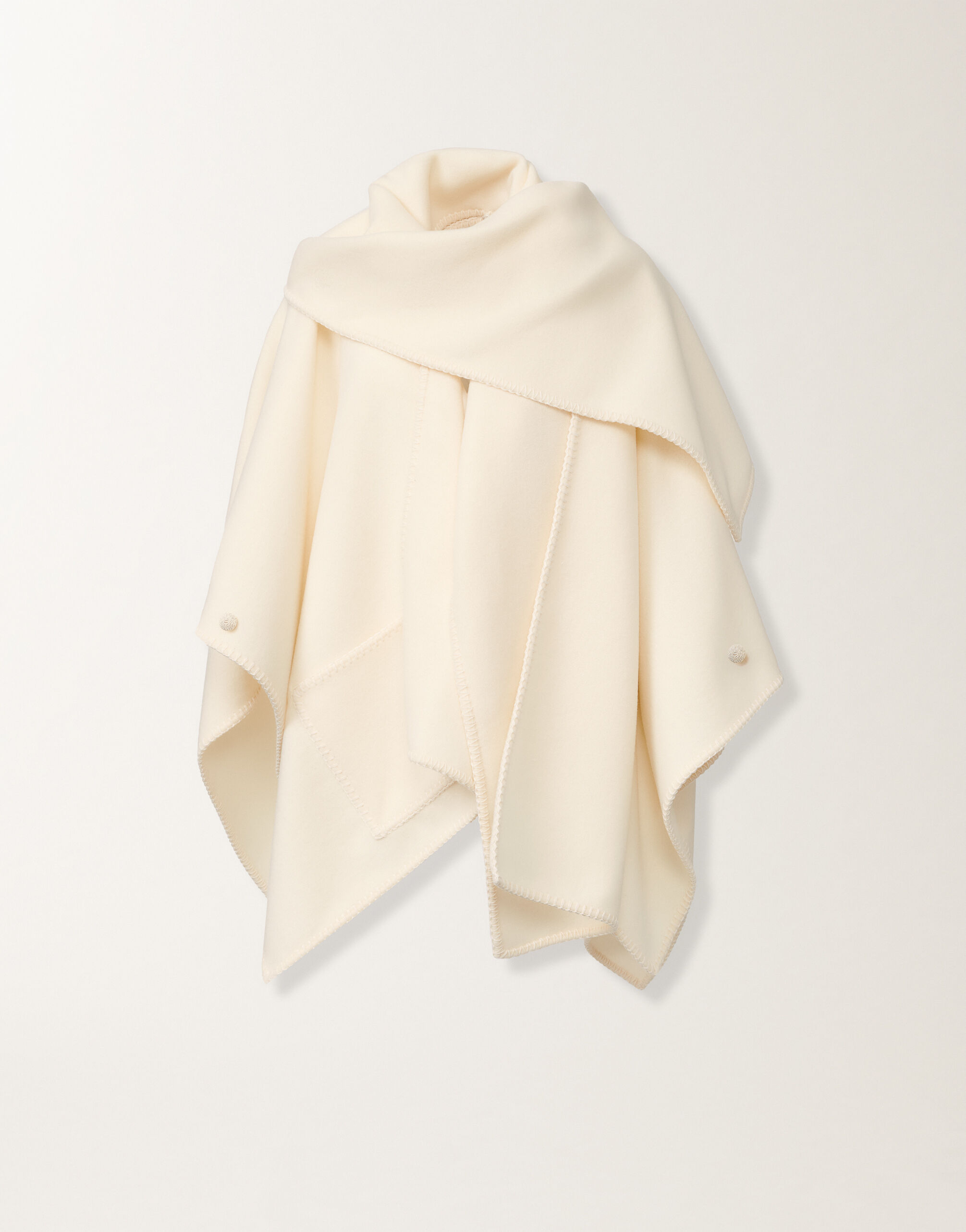 Fabiana Filippi Wool cloak, butter WHITE SAD215A884L8300000