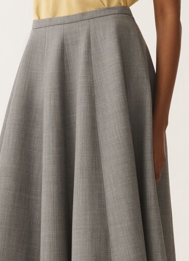 Fabiana Filippi Rock aus Cool Wool, felsgrau meliert GRAU GND265F413D6200000