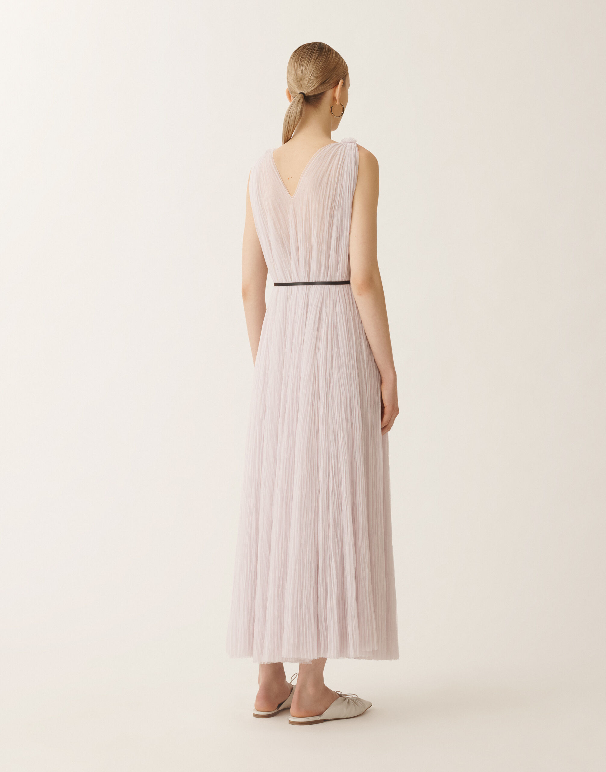 Fabiana Filippi Pleated tulle dress, mauve LAVENDER ABD275F622L3860000