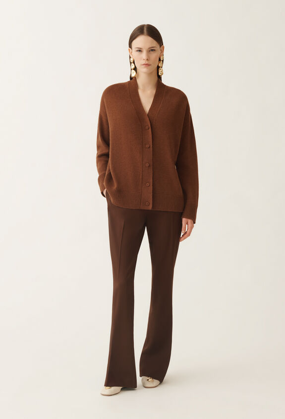 Fabiana Filippi Cashmere and silk sweater, mahogany BROWN MAD215F014N9000000