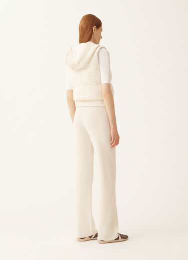 Fabiana Filippi Chaleco de plumón en lana y seda con lentejuelas, blanco Blanco CTD225F671L6170000