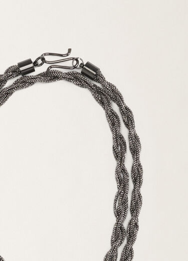 Fabiana Filippi Diamond wire torchon necklace, black BLACK BXD265A945L2690000