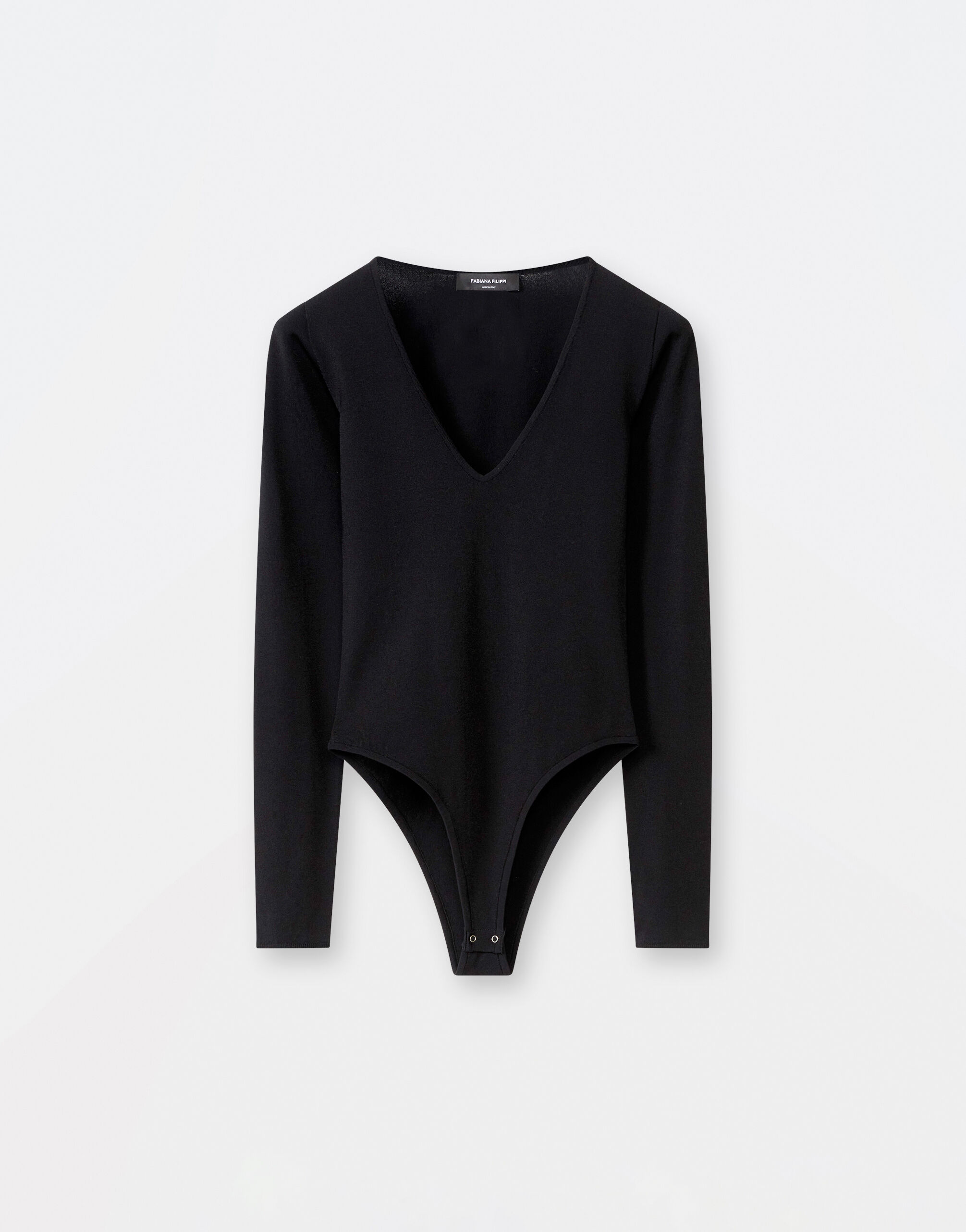 Fabiana Filippi drop-shoulder V-neck jumper - Black