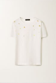 Fabiana Filippi T-Shirt aus Jersey, optisch weiß WEISS JED275F278L3670000
