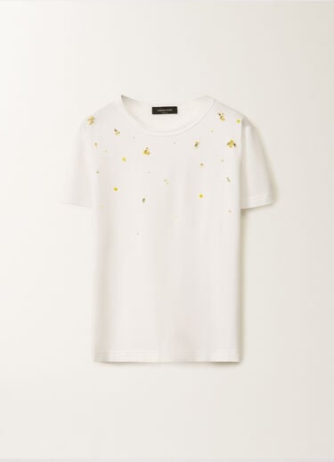 Fabiana Filippi Jersey T-shirt, optical white WHITE JED275F278L3670000