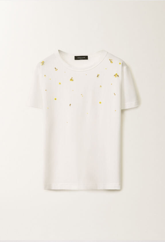 Fabiana Filippi T-shirt en jersey, blanc optique BLANC JED275F278L3670000