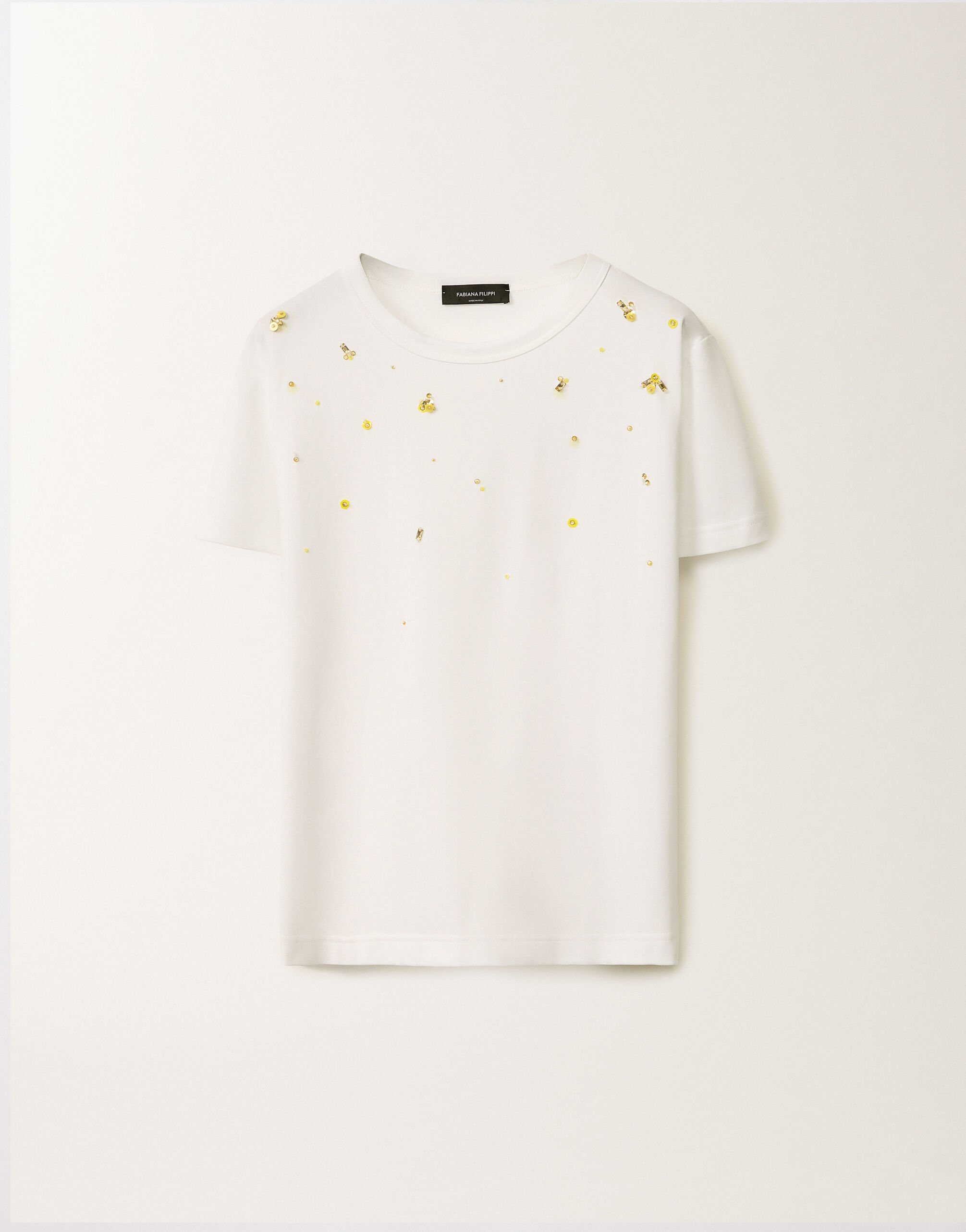 Fabiana Filippi Jersey T-shirt, optical white WHITE JED275F278L3670000